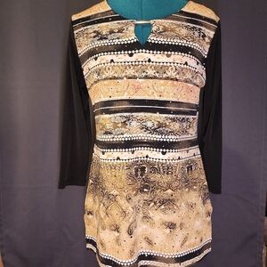 Quirky Black and Gold Women's Top